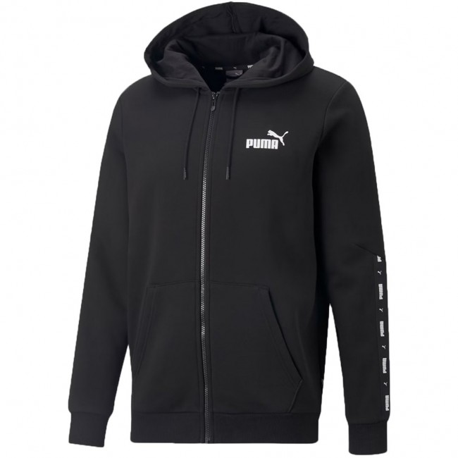 Puma ESS+ Tape Full-Zip Hoodie FL black 670270 01 Puma ESS+ Tape Full-Zip Hoodie FL black 670270 01