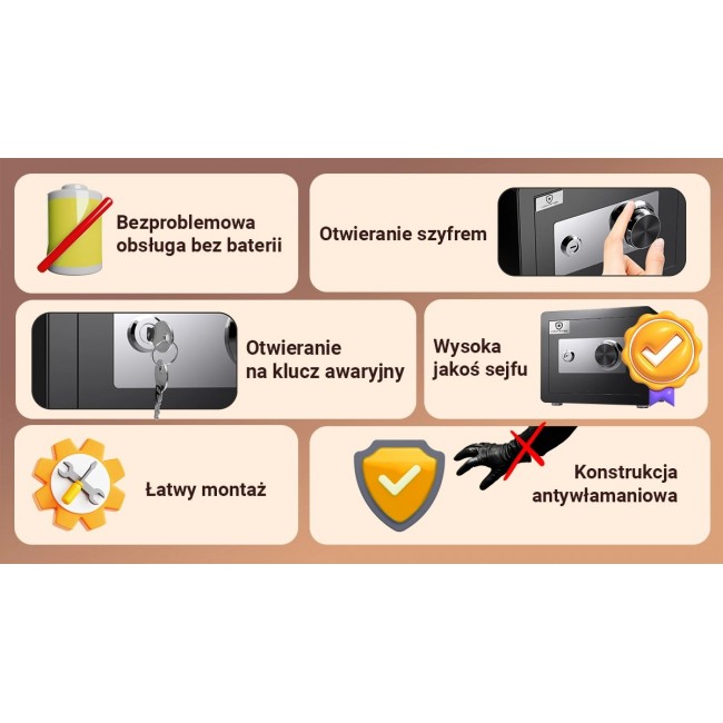 Extralink Lock Star M-30 | Cipher-Mech. Safe Extralink Lock Star M-30 | Cipher-Mech. Safe
