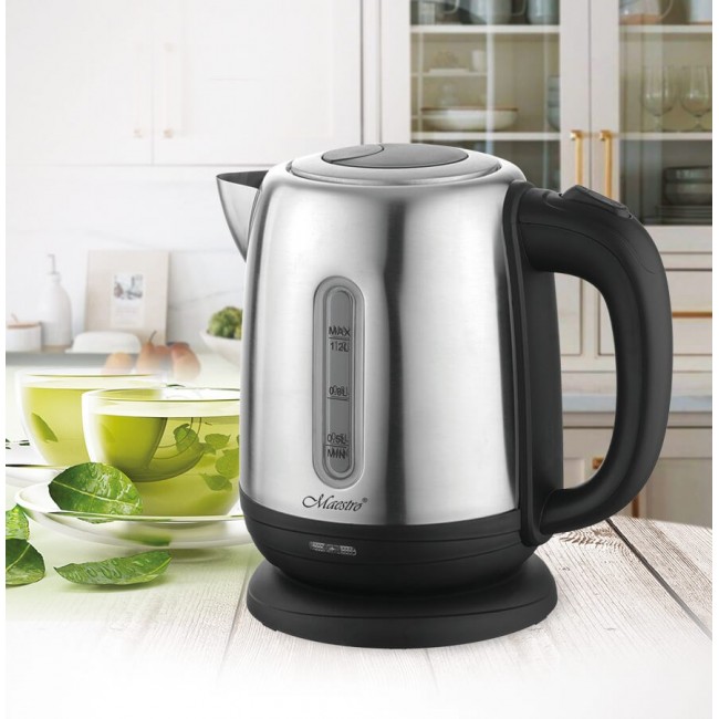 MAESTRO MR-027 electric kettle 1.2 L 1630 W Steel, Black MAESTRO MR-027 electric kettle 1.2 L 1630 W Steel, Black