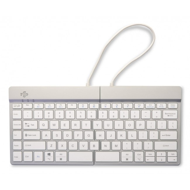 R-Go Tools Ergonomic keyboard R-Go Split Break with break software, ergonomic split keyboard, QWERTY (UK), Bluetooth, white