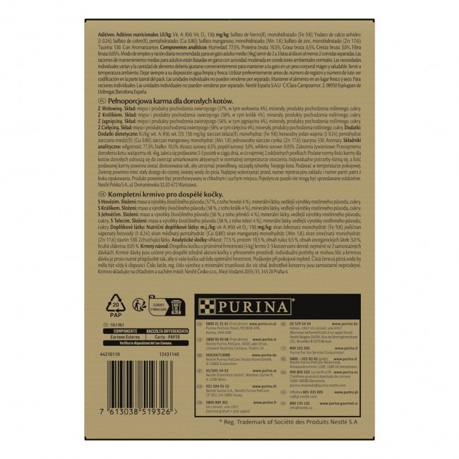 PURINA GOURMET GOLD Mus Mix 4 Flavors - wet cat food - 96x85g