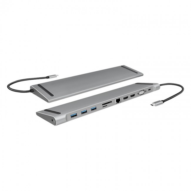 LogiLink UA0373 laptop dock/port replicator Wired USB 3.2 Gen 1 (3.1 Gen 1) Type-C Aluminium