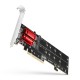 Axagon PCEM2-ND PCIe x8 - dual M.2 NVMe M-key slot adapter, RAID, dataswitch, w. SP & LP