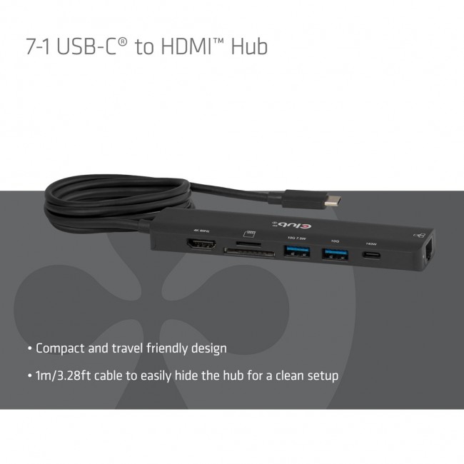 CLUB3D 7-1 USB-C to HDMI Hub