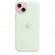 Silicone Apple case for iPhone 15 Plus Mint