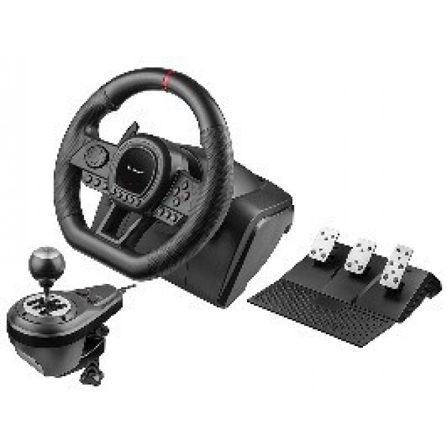Tracer SimRacer Manual Gearbox 6in1 Black Steering wheel + pedals + shifter Analogue Nintendo Switch, PC, PlayStation 4, Playstation 3, Xbox One, Xbox 360