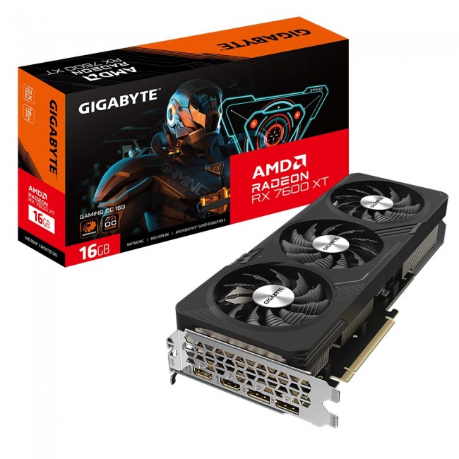 GIGABYTE GAMING Radeon RX 7600 XT OC 16G AMD 16 GB GDDR6 GIGABYTE GAMING Radeon RX 7600 XT OC 16G AMD 16 GB GDDR6