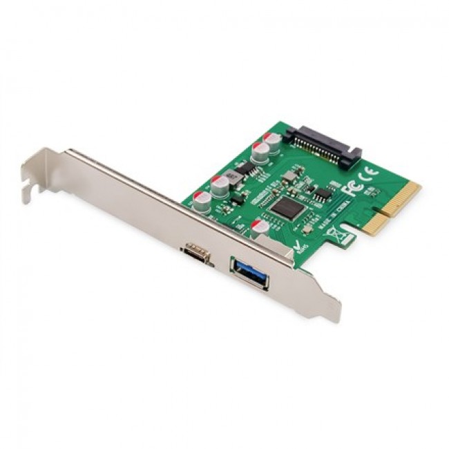 Digitus PCIe card, USB Type-C + USB-A