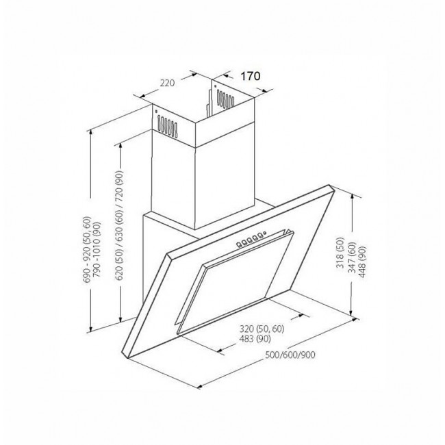 AKPO WK-4 NERO 2.0 50 BLACK T300 Linear LED/Controller hood