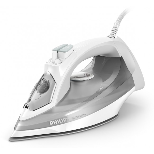 Philips 5000 series DST5010/10 iron Steam iron SteamGlide Plus soleplate 2400 W Grey, White Philips 5000 series DST5010/10 iron Steam iron SteamGlide Plus soleplate 2400 W Grey, White