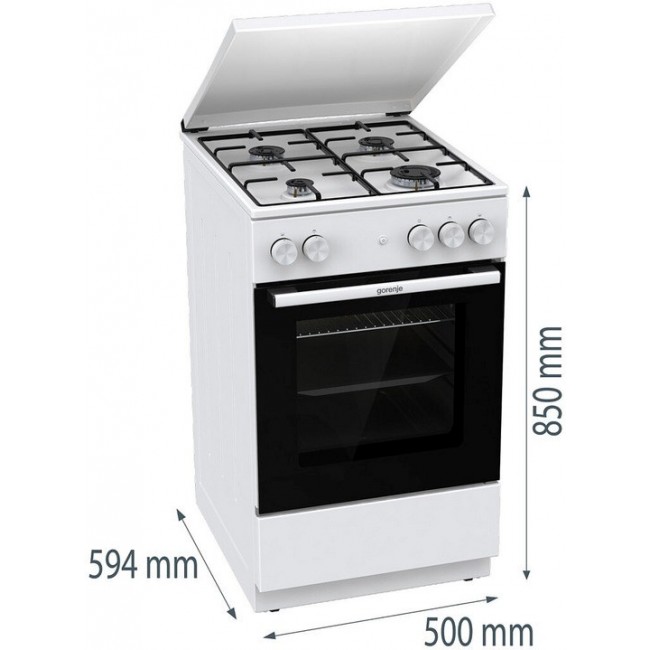 Gorenje GG5A14WJ Freestanding cooker Gas White