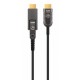 Manhattan HDMI to Micro HDMI Plenum-Rated Cable, 4K@60Hz (Premium High Speed), 20m, Active, Detachable HDMI Male (Type A), Male to Male, Black, Gold Plated Contacts, Lifetime Warranty