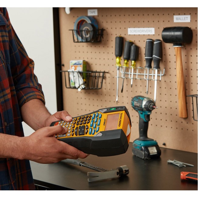 DYMO Rhino 6000+ Industrial Label Maker | Computer Connected Label Maker with Hard Carry Case | Includes 1 Vinyl Tape Cassette1 Flexible Nylon Tape Cassette and Rechargeable Lithium Ion Battery DYMO Rhino 6000+ Industrial Label Maker | Computer Connected Label Maker with Hard Carry Case | Includes 1 Vinyl Tape Cassette1 Flexible Nylon Tape Cassette and Rechargeable Lithium Ion Battery