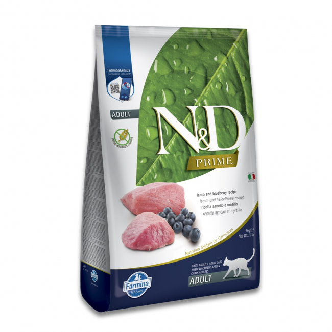 FARMINA N&D Prime Lamb & Blueberry - dry cat food - 5 kg
