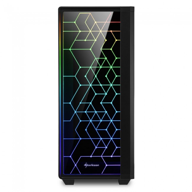 Sharkoon RGB LIT 100 Midi Tower Black Sharkoon RGB LIT 100 Midi Tower Black