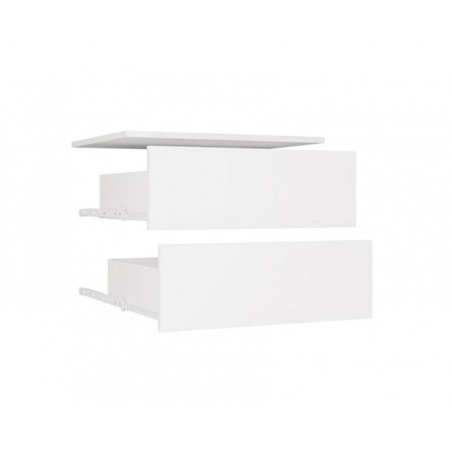 OPENO 2SZ Drawer Unit, 2 Drawers, WHITE, for the Wardrobe, for the Bedroom