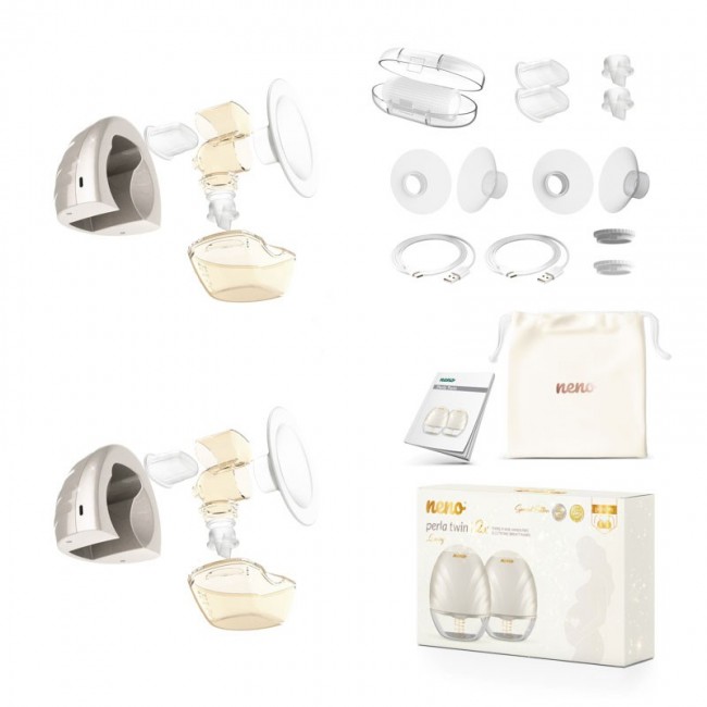 Neno Perla Twin two three-phase cordless premium electronic breast pumps Neno Perla Twin two three-phase cordless premium electronic breast pumps