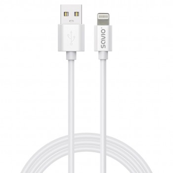Savio Cl-193 USB cable USB 2.0 2 m USB A USB C/Lightning White