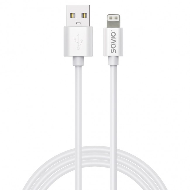 Savio Cl-193 USB cable USB 2.0 2 m USB A USB C/Lightning White