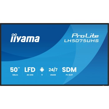 iiyama LH5075UHS-B2AG Signage Display Digital signage flat panel 125.7 cm (49.5