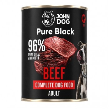 JOHN DOG Pure Black Mono Beef - wet dog food - 400g