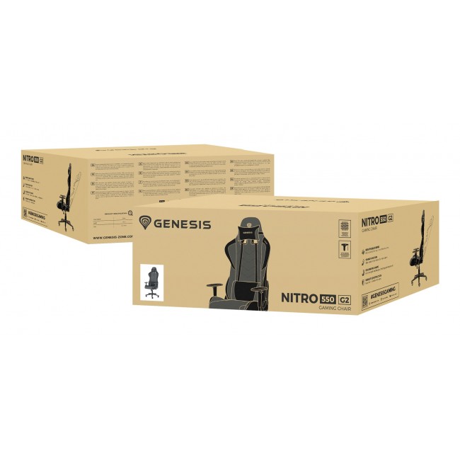 GAMING CHAIR GENESIS NITRO 550 G2 GREY GAMING CHAIR GENESIS NITRO 550 G2 GREY
