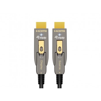 Equip HDMI 2.0 Detachable Type D + A Active Optical Cable, 30m, 4K/60Hz