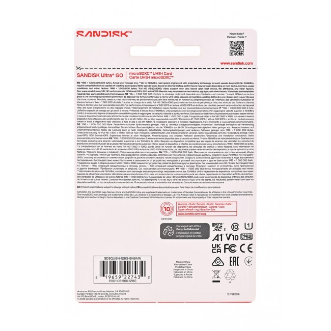 SanDisk Ultra GO 128 GB MicroSDXC UHS-I