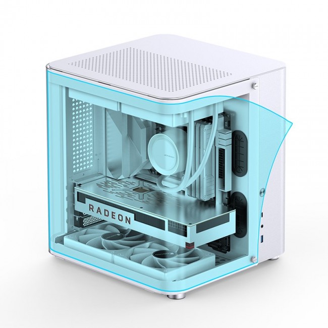 Jonsbo TK-1 2.0 Micro-ATX Case, Tempered Glass - white Jonsbo TK-1 2.0 Micro-ATX Case, Tempered Glass - white