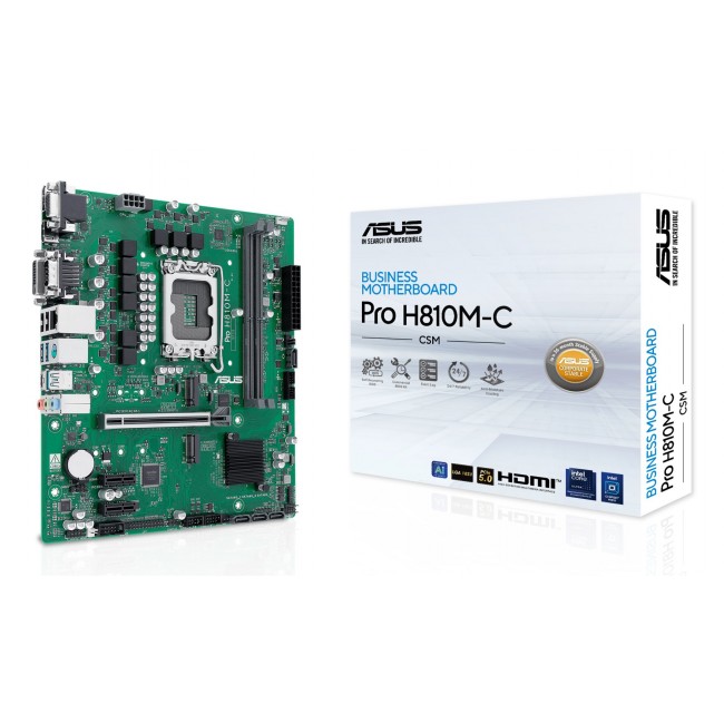 ASUS PRO H810M-C-CSM Intel H810 LGA 1851 (Socket V1) micro ATX ASUS PRO H810M-C-CSM Intel H810 LGA 1851 (Socket V1) micro ATX