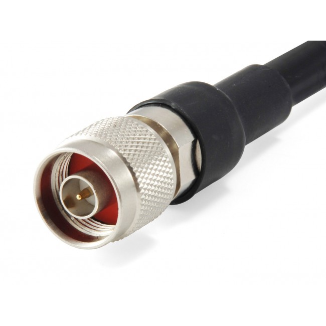 LevelOne 1m Antenna Cable, CFD-400, N Male Plug to N Male Plug, Indoor/Outdoor