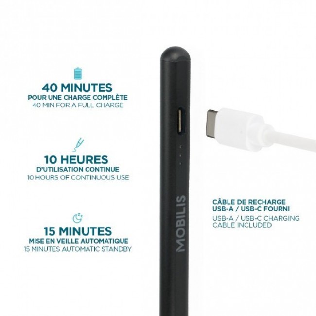 Mobilis 001090 stylus pen Black Mobilis 001090 stylus pen Black