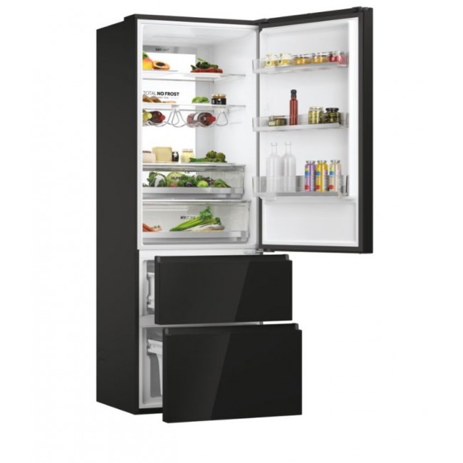 Multidoor refrigerator Haier HTW7720DNGB (black)