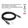 CLUB3D USB4 Gen3x2 Type-C Bi-Directional Cable 8K60Hz or 4K120Hz, Data 40Gbps, PD 240W(48V/5A) EPR M/M 3m / 9.84ft