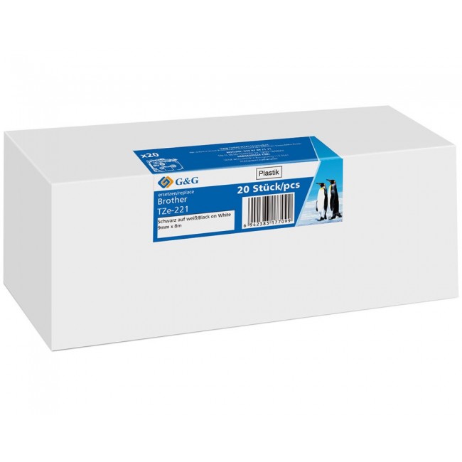 G&G 21569 label-making tape Black on white TZe
