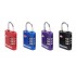 MASTER LOCK 30mm wide zinc set-your-own combination tsa-accepted luggage padlock, assorted colours