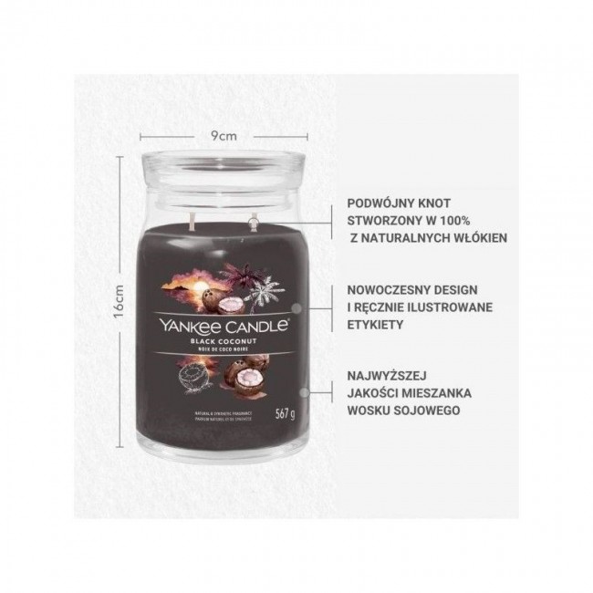 Scented Candle YANKEE CANDLE BLACK COCONUT 567g large