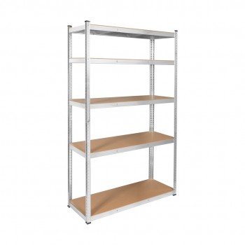 Metal storage rack 205x120x45 silver Rebel