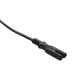 Savio CL-100 power cable Black 1.8 m IEC Type E (3.4 mm, 3.1 mm) IEC C7