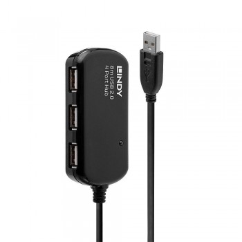 LINDY USB 2.0 Aktiv-Verl ngerungs-Hub Pro 4 Port 8m