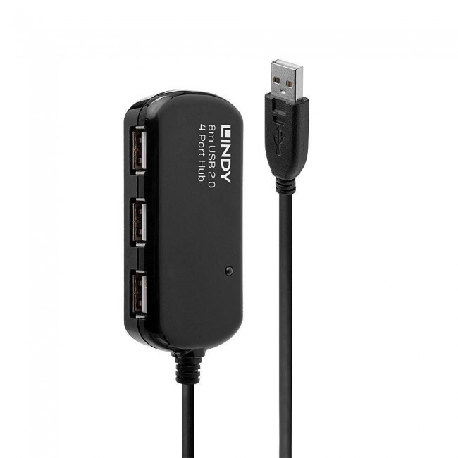 LINDY USB 2.0 Aktiv-Verl ngerungs-Hub Pro 4 Port 8m