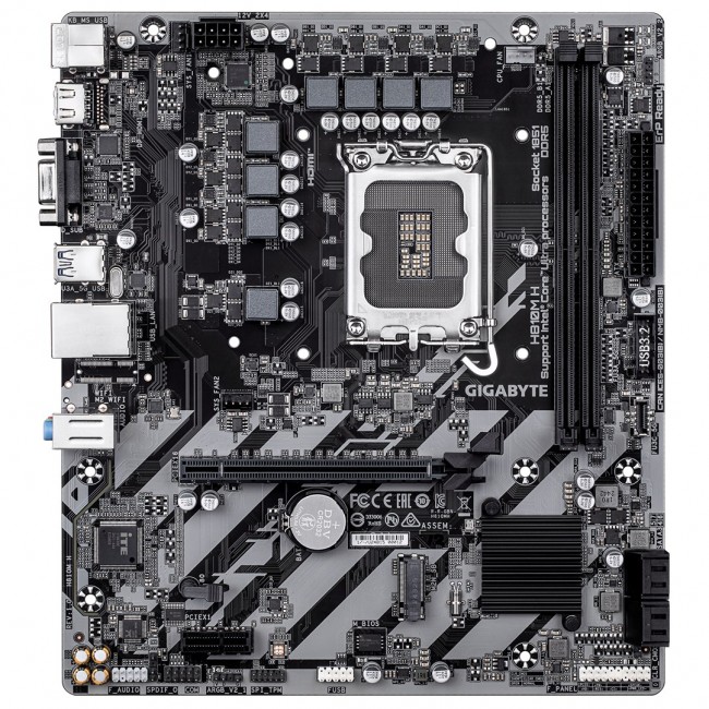 GIGABYTE H810M H Motherboard - Intel Core Ultra (Series 2) CPUs, 4+1+2 Phases VRM, up to 6400MHz DDR5, 1xPCIe 4.0 M.2, 1GbE LAN, USB 3.2 Gen 1