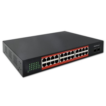 Qoltec Prze ącznik sieciowy SWITCH Gigabit Ethernet | 24x RJ45 | 2x SFP | 1000 Mb/s
