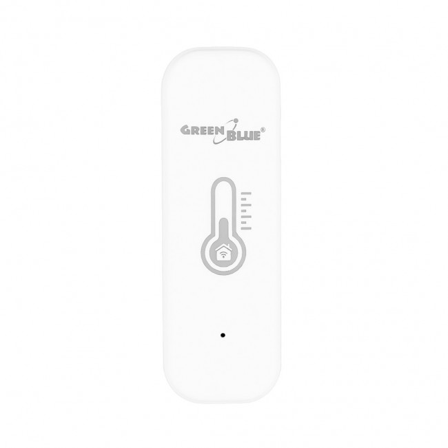 GreenBlue WiFi Temperature and Humidity Sensor, Android/iOS/Alexa/Google Home, 3.0V DC, LR03x2, GB737 GreenBlue WiFi Temperature and Humidity Sensor, Android/iOS/Alexa/Google Home, 3.0V DC, LR03x2, GB737
