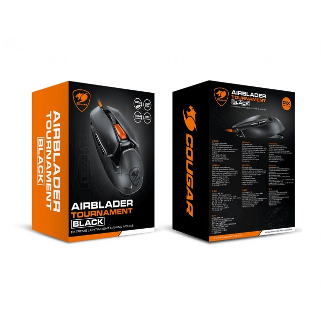 COUGAR Gaming Mouse AirBlader Tournament, Wired, Black