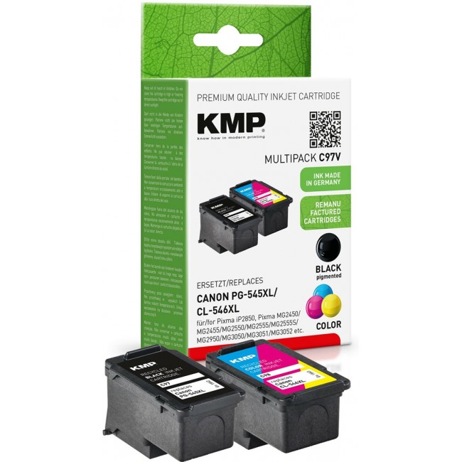 KMP C97V ink cartridge 2 pc(s) Compatible High (XL) Yield Black, Cyan, Magenta, Yellow