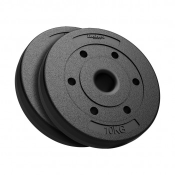 Bituminous Weight Set 2x10kg, 51mm Hole - for Olympic Barbells, REBEL ACTIVE