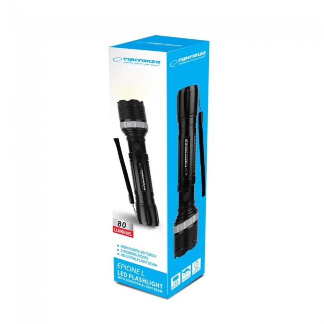 Esperanza Epione L Black Hand flashlight LED Esperanza Epione L Black Hand flashlight LED