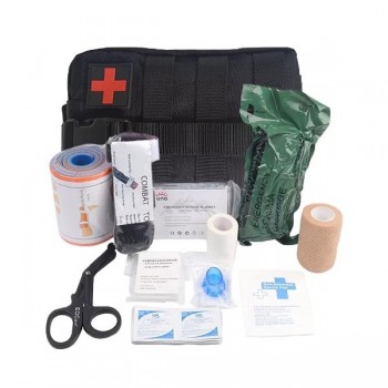 HELBO Depan HEL002 black tactical military first-aid kit with 13 items