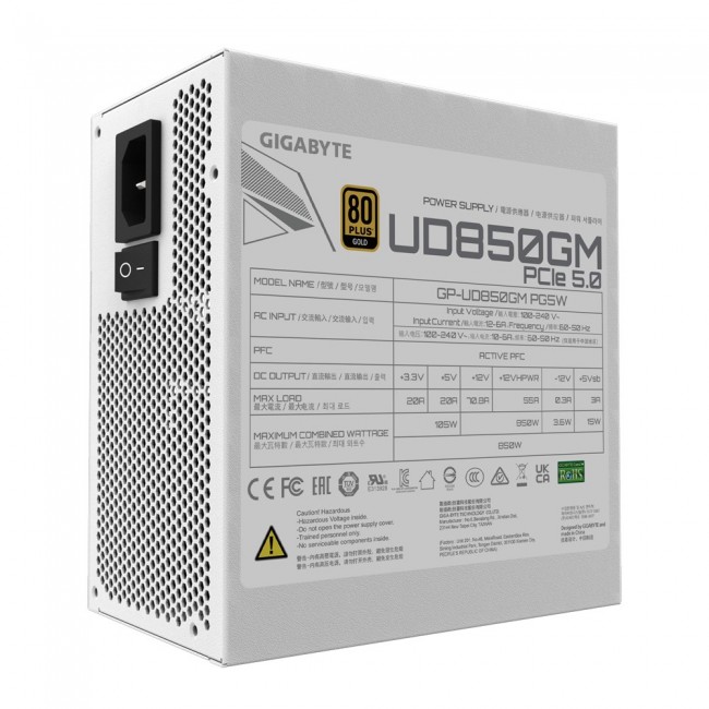 Gigabyte power supply GP-UD850GM PG5W 850W 80+ Gold Gigabyte power supply GP-UD850GM PG5W 850W 80+ Gold